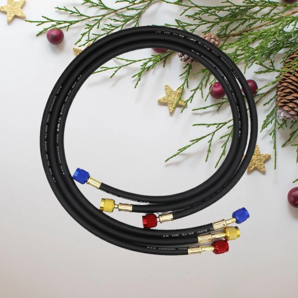 1/4 Inch SAE AC Refrigerant Charging Hoses Freon Charging Hose Set Commercial Refrigeration