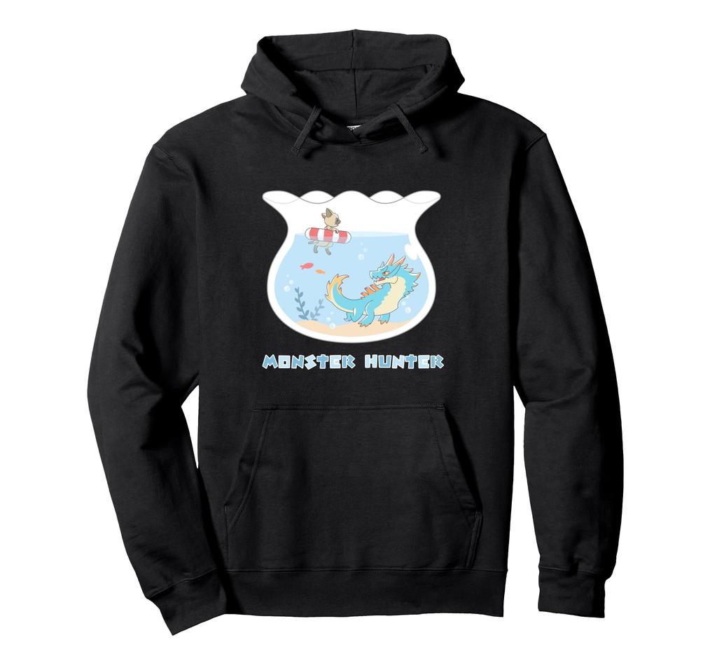 Monster Hunter Lagiacrus and Airou FP Hoodie