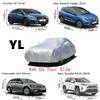 Universal 3 Layer Car Cover Waterproof All Weather UV Protection Windproof Outdoor Full Car Cover Fit Hatchback Sedan SUV MPV