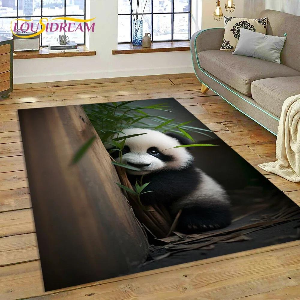 Cartoon Cute Panda Dream Animal 3D kobercový koberec do ložnice Obývací pokoj Domácí dekorace na pohovku, dětská hra Velká dekorační podložka na podlahu