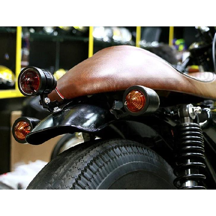 Motorcycle Turn Signal Light Universal 12V 10mm For Chopper Cafe Racer Moto Indicator Lamp Retro Scooters Metal Turn Signal Lamp