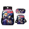 Fundamental Round Front Tote Everyday Backpack Pen Bag ice Bag 3Pcs Set Versatile Comic Male or Female School Birthday Best Gift