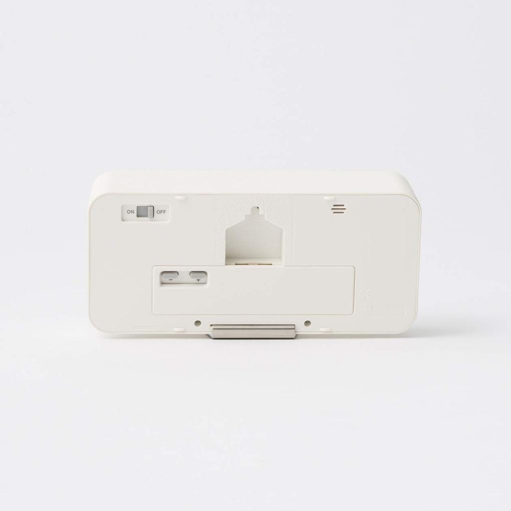 MUJI Digital Medium Alarm 15831999 Clock, (with Function), White/Model Number MJ-DCMW1