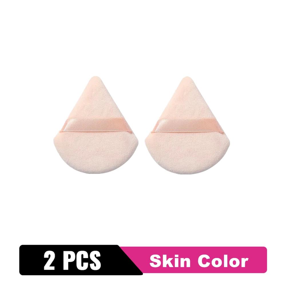 2/6ks Triangle Powder Puff Houba na make-up na obličej Soft Velvet Cosmetic Puff Blender Beauty Foundation Sponge Make-up příslušenství