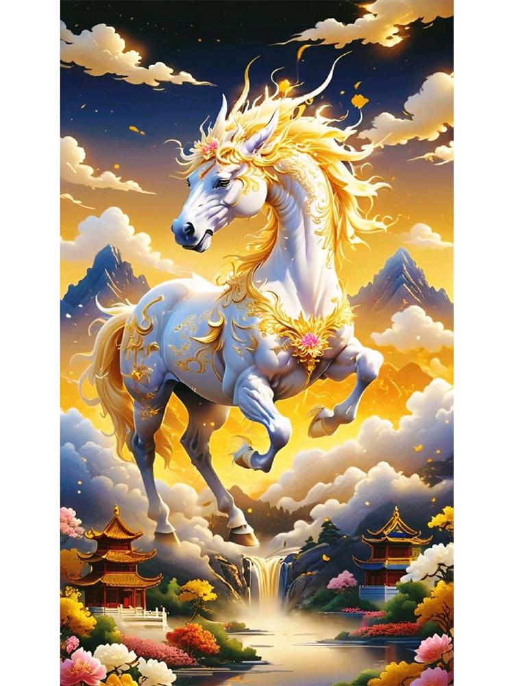 DIY Diamond Painting New Product Dragon Horse Flower Jewelry Embroidery Mosaic Horse Butterfly 5D Cross Embroidery Decoration