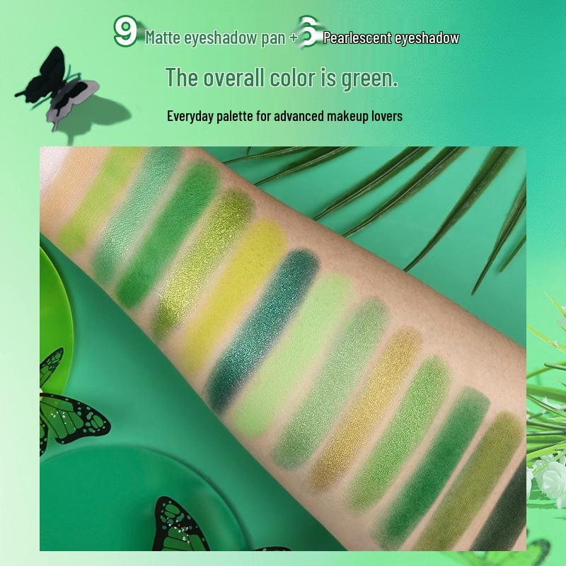 UCANBE Secret Realm 15-Color Eyeshadow Palette: Advanced Green Changlong Elf Halloween Special Effects Makeup.