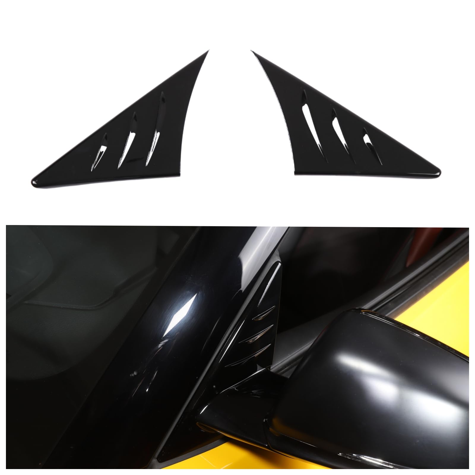 

Set of 2 Triangular Rearview Mirror Side Spoiler Trims for Toyota Supra GR A90 A91 MK5 Front Window Rearview Mirror Side Replacement Accessories for