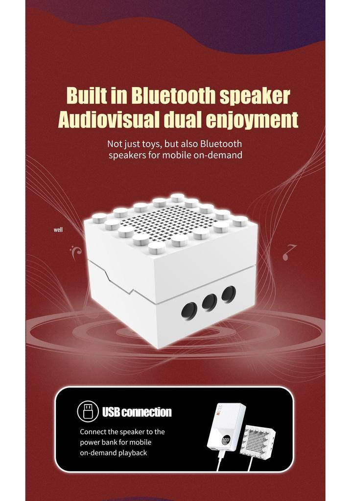 DIY Bluetooth Connectable Guitar Speaker Building Blocks for Kids