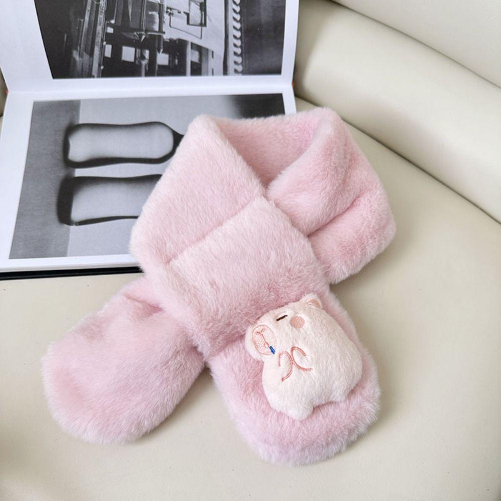 2 Stück Kawaii Capybara Plüschschal Capybara-förmiger Überkreuz-Halswärmer Kinder-Capybara-Schal Baby