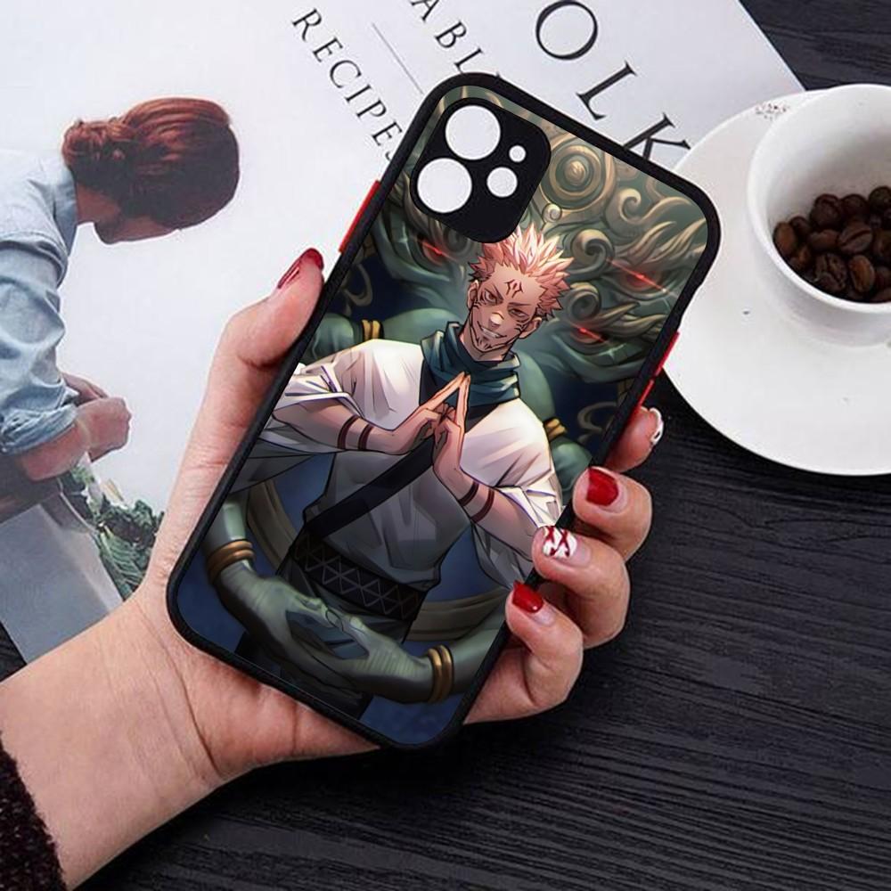 Jujutsu Kaisen Ryomen Sukuna Phone Case For IPhone 14 11 12 13 Mini Pro Max 8 7 Plus X XR XS MAX Translucent Matte Cover