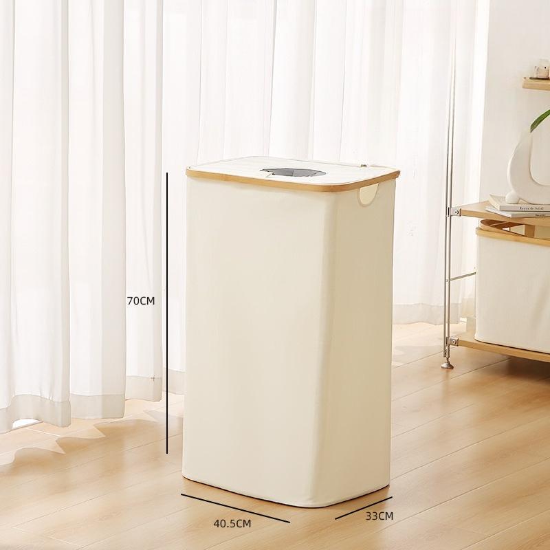 Multi functional miscellaneous storage basket dirty clothes basket bathroom dirty clothes storage basket foldable organizing box бежевый 7540₽