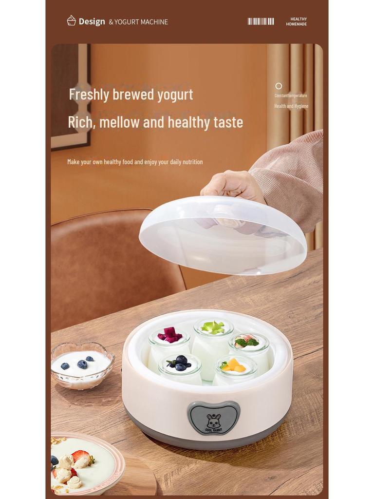 Automatic Cross-Border Home Yogurt Maker - Intelligent 304 Stainless Steel Machine with Cup Divider