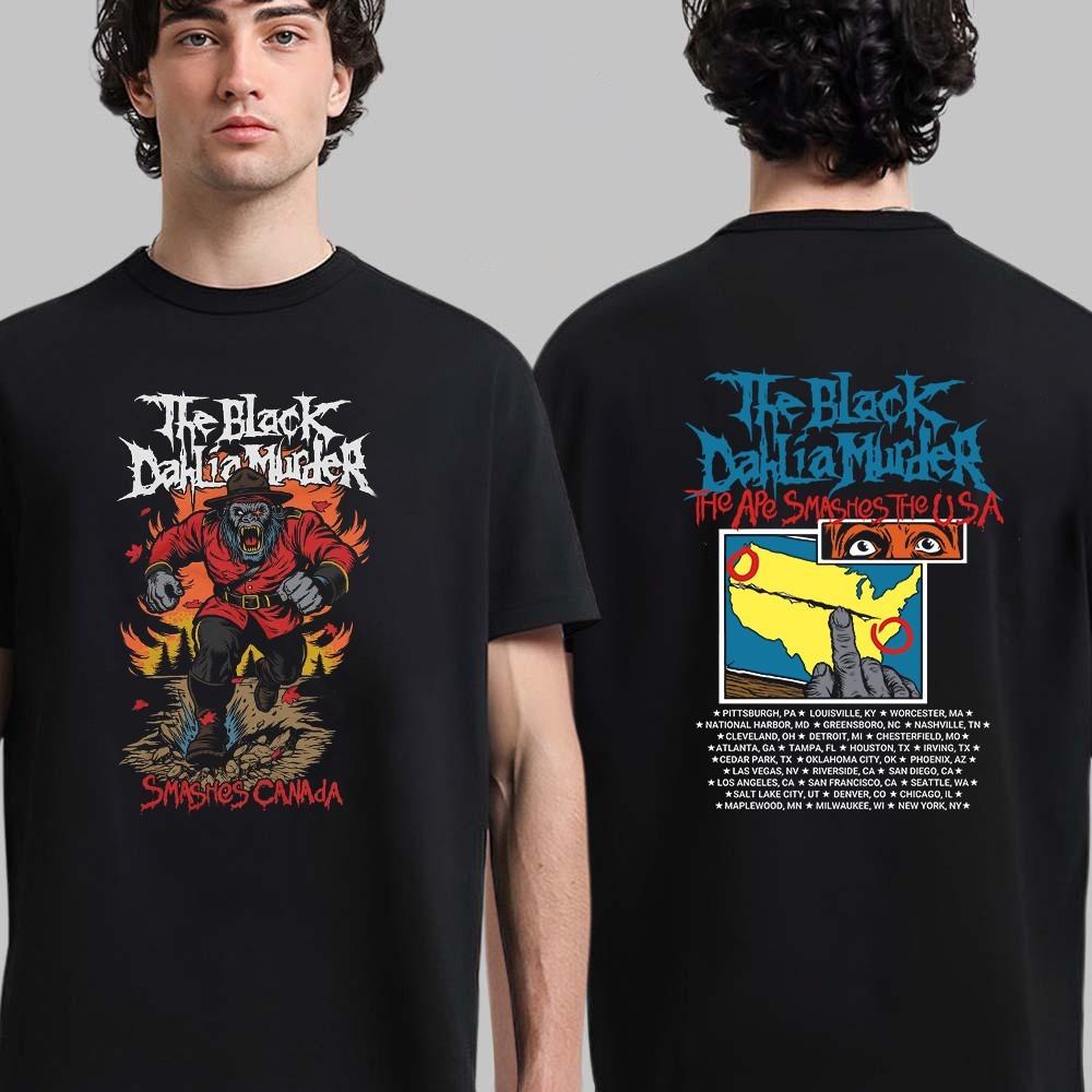 

The Black Dahlia Murder The Ape Smashes The USA Cities Tour Schedule T-Shirt XL