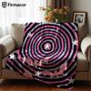 Pink Swirl Bat Star Soft Flannel Blanket Breathable Warm Throw for Office Car Sofa Kids Room Birthday Xmas Gift
