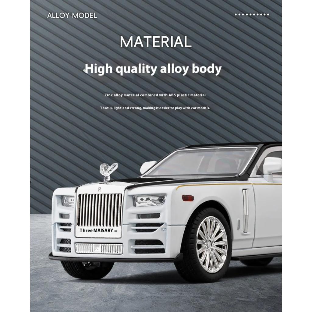 Simulated 1/22 Rolls-Royce Phantom Model Toy, Alloy Die-cast Car Model, Suitable for Boys' Birthday Gifts, Collection Ornaments
