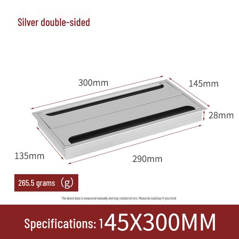 Caja de Gestión de Cables de Aleación de Aluminio Negra - Tapa de Paso de Cables para Escritorio