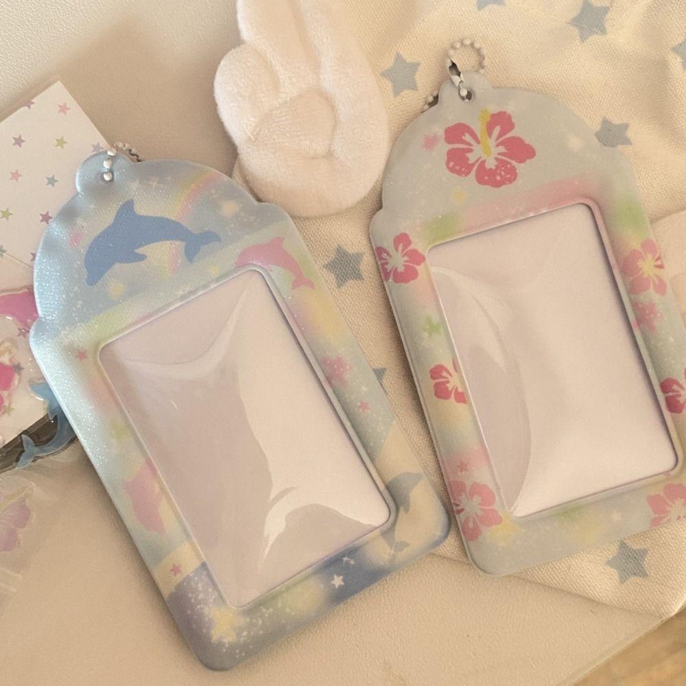 Fashion 3 inch Kpop Photocard Holder Mini PVC Idol Photo Frame Gift Flowers Card Holder