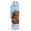 1PC Capybara Cute Rodent Animal Print 750ml Color Plastic Sports Water Bottle Leakproof Flip Straw Lid Suitable for Sports Office Home Use