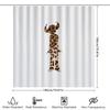 Unique Animal Shower Curtain Leopard Print Bathroom Decor Nature Wildlife Pattern Washable Fabric Modern Home Decor Gift