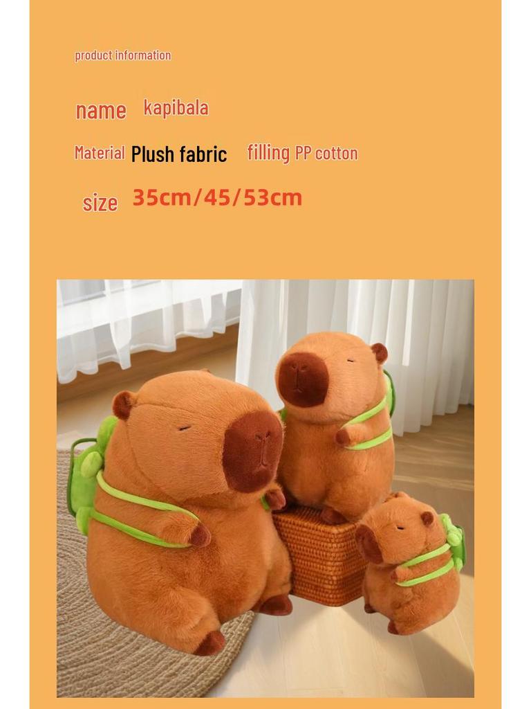 Capybara Cartoon Plush Toy Pillow - Cute Stuffed Animal Doll Gift