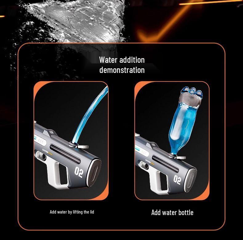 Electric Water Gun with Cool Lights - Large Capacity, Self-Priming, Automatic Shooting; Perfect Beach Toy for Children