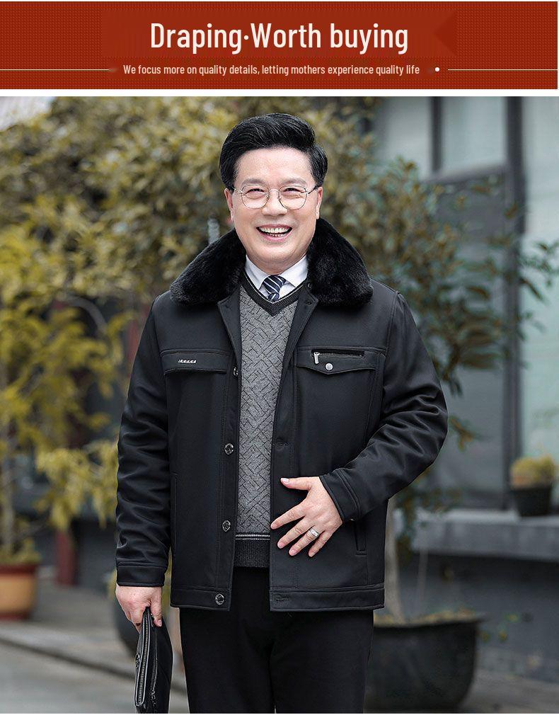 Men's Fleece-Lined Warm Cotton Coat: Thickened, Short Style for Autumn/Winter
