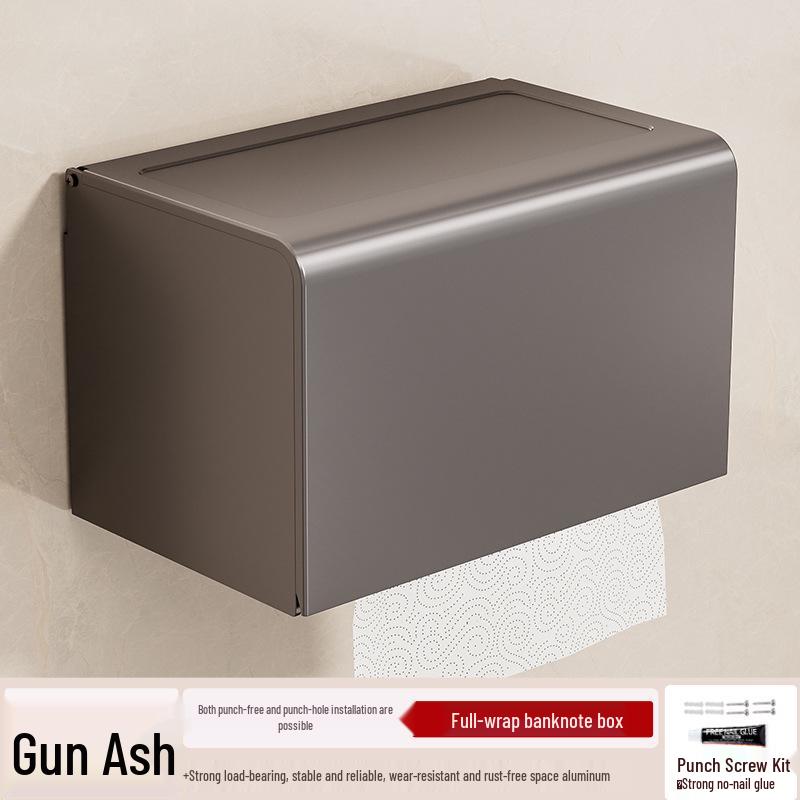 Gunmetal No-Drill Bathroom Towel Rack and Shelf Combo