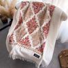 Winter Warm Cashmere Scarf for Women Floral Embroidery Pashmina Blanket Thick Shawl Wrap Neckerchief Elegant Lady Poncho Bufanda
