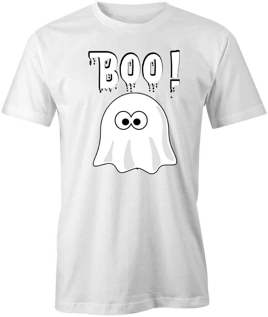 BOO TShirt Tee Short-Sleeved Cotton GHOST HALLOWEEN CLOTHING S1WSA422 S