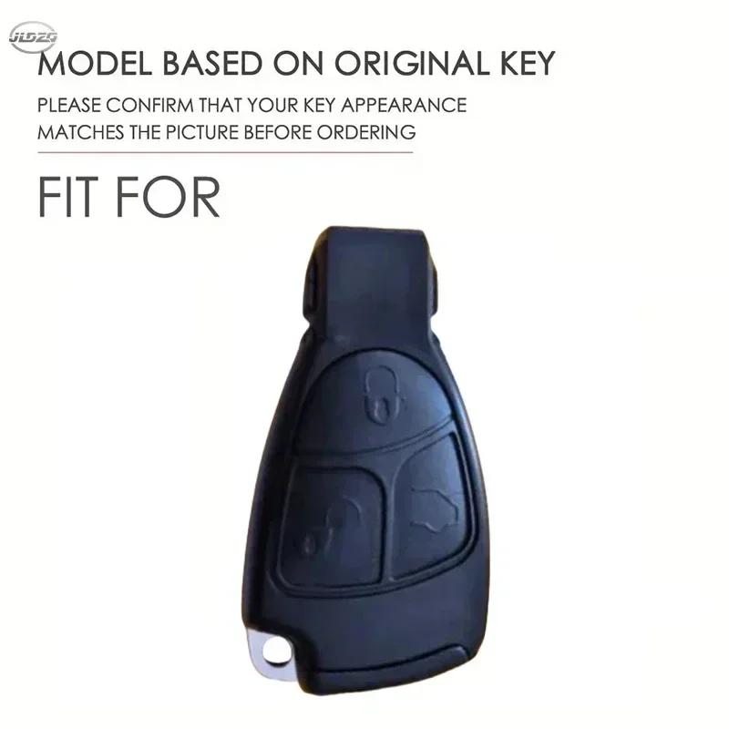 New Carbon Fiber Silicone Car Key Case For Mercedes Benz C B E R Class Gl Cls Clk Slk W203 W211 W204 3Bnt Remote Key Cover