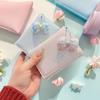 Versatile Portable Candy Color Wallet PVC Pouch Short Leather Purse Multiple Card Anti-splash Water Three Fold Card Bag Dating