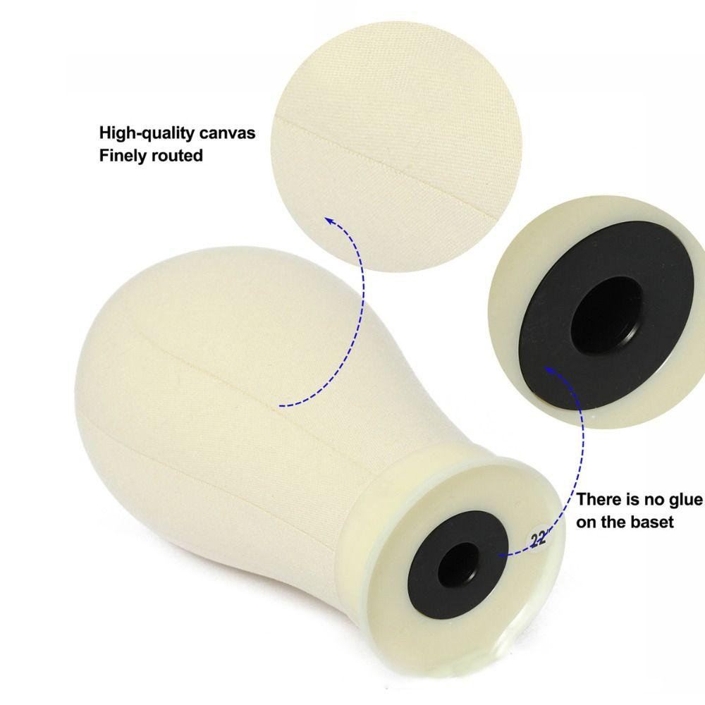 Canvas Wig Stand Holder 21-25inch Mannequin Wig Head for Lace Wigs Making Block Wig Head  Salon
