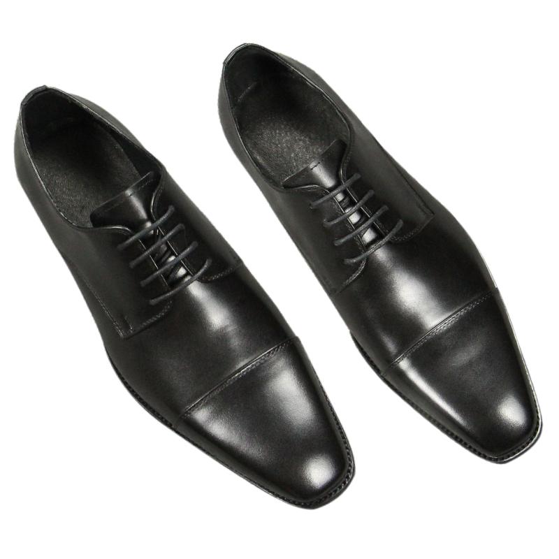 Fashion Luxury Black Man Shoes Genuine Leather Business Office Oxfords Style Dress Shoes Height Increasing Handmade Leather Shoe For Men