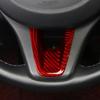 Red Red Carbon Fiber Steering Wheel Center Trim Cover For Genesis G70 2017 2018     G80 +