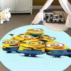 Minions Themed Round Rug Classic Movie Character Printed Circular Mat For Children Bedroom Nursery Playroom Home Decoration