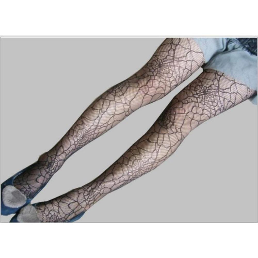 European and American Halloween Spider Web Socks Pantyhose Black Big Skull Adult Socks Fishing Net Socks Wholesale Ghost Festival Socks