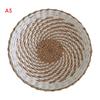 Halm Runde veggdekorasjonsanheng Kreativ retro etnisk bakgrunn Veggdekor i marokkansk stil Håndvevde oppheng Diameter 20/25/30 cm