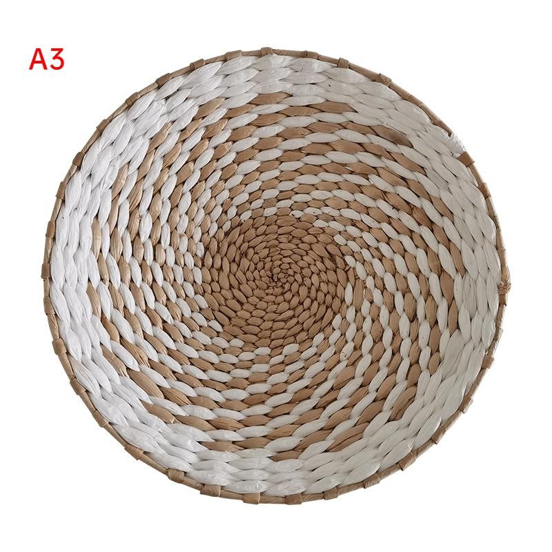 Halm Runde veggdekorasjonsanheng Kreativ retro etnisk bakgrunn Veggdekor i marokkansk stil Håndvevde oppheng Diameter 20/25/30 cm