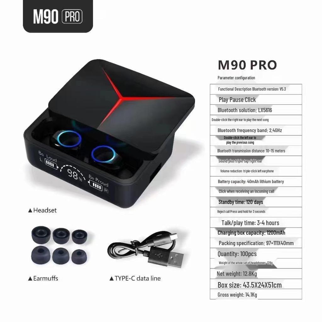 F9-5C Bluetooth headset, M10 YD03 TWS4 wireless headset, M90 digital display.