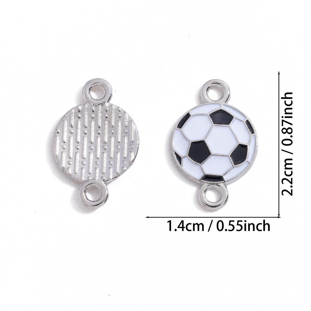 Pendentif rétro double pendant en forme de ballons de sport, accessoire de bijouterie en alliage