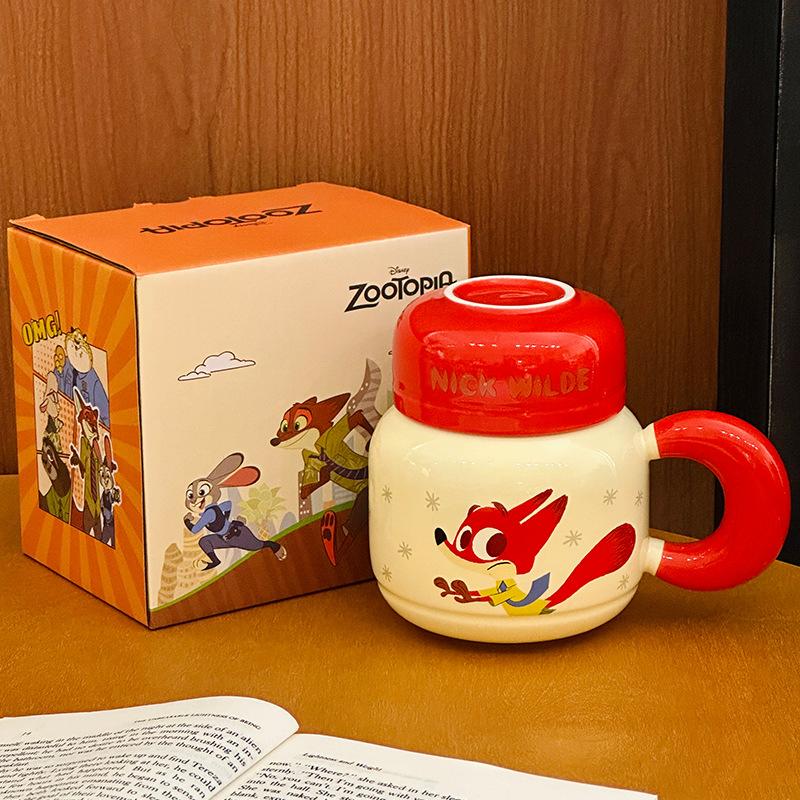 

Зоотрополіс Ip Чайник Чашка Мультяшна Керамічна Чашка З Кришкою Judinick Побутова Чашка Для Молока Сувенір 520ml