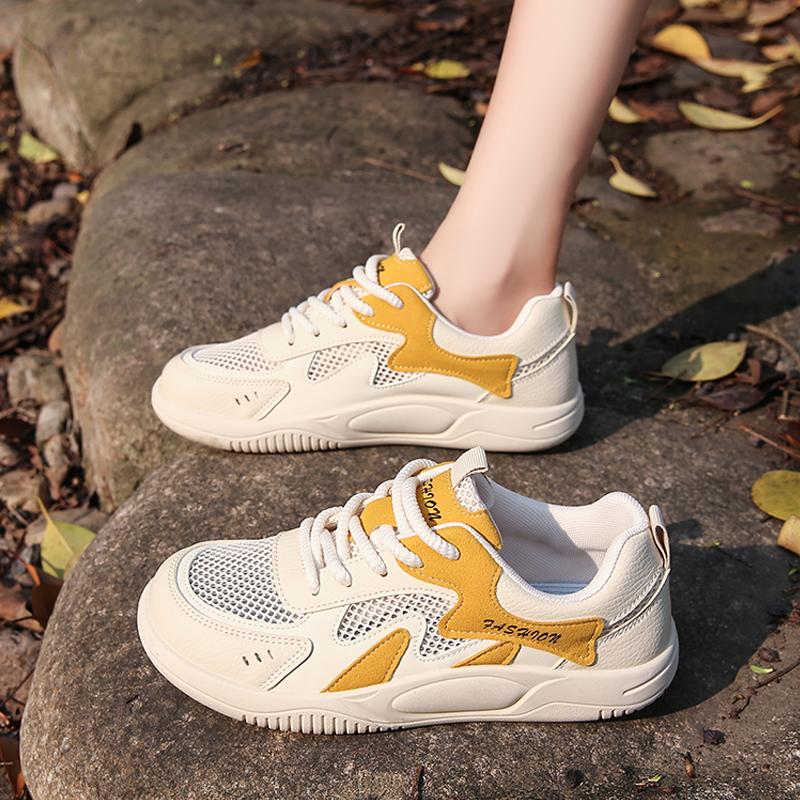 CRLAYDK Lace Up Shoes Women's Comfort Mesh Casual Sneakers Lightweight and Breathable Walking Sports Ladies Flats