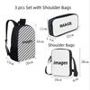 K-Pop 3-teiliges Schulrucksack-Set Mehrfarbiger Schülerrucksack Umhängetasche Federmäppchen Kombi Campus-Tasche