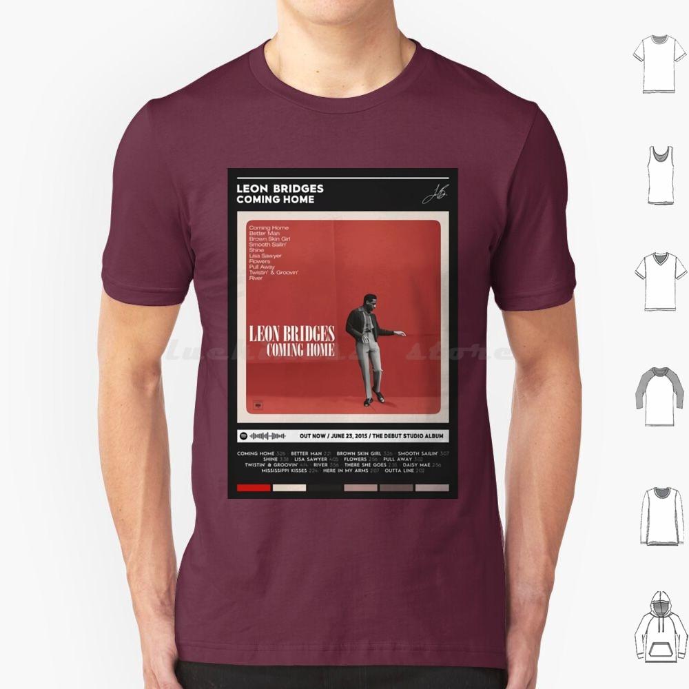 Coming Home Album Cover Poster T Shirt Big Size 100 Cotton Music Song Tracklist Playlist Leon Bridges Vintage Retro Hottime