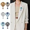Flower Design Wedding Brooch Clear Crystal Teardrop Brooch Trendy Wedding Jewelry  Wedding