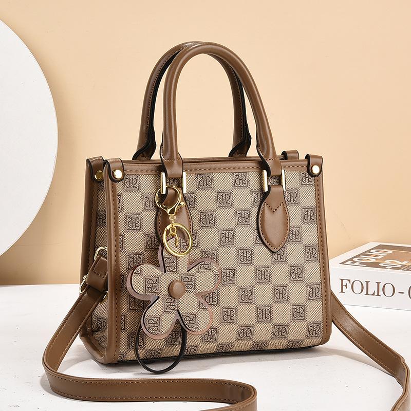 Women's bag small square bag 2025 new retro messenger bag flower large capacity portable tote bag women's bag female tide