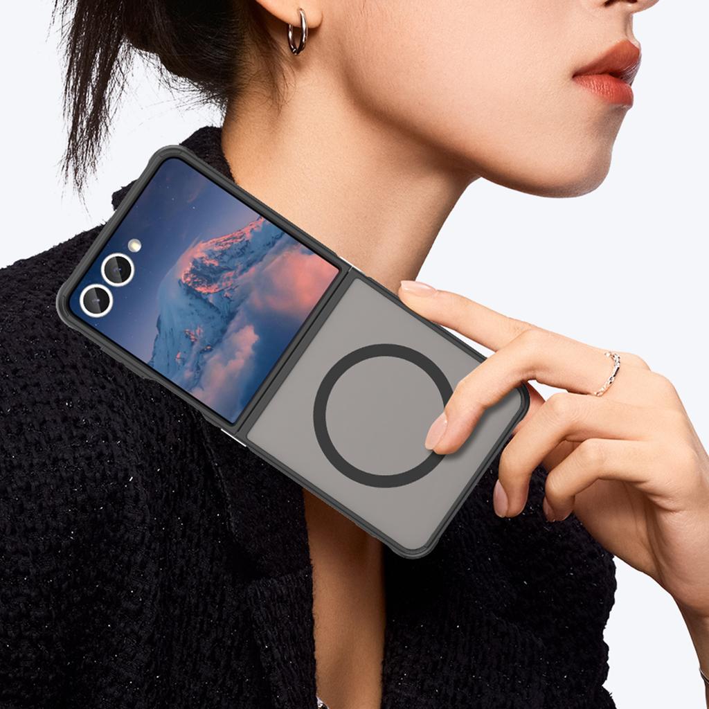 For Magnetic Wireless Charging Case For Samsung Galaxy Z Flip7 Flip 7 G Shockproof Matte Back Cover Coque Fundas