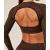 Gymshark Adapt Animal X Whitney Long Sleeve Crop Top Archive Brown    Soft Brown b5c9X Ndjw