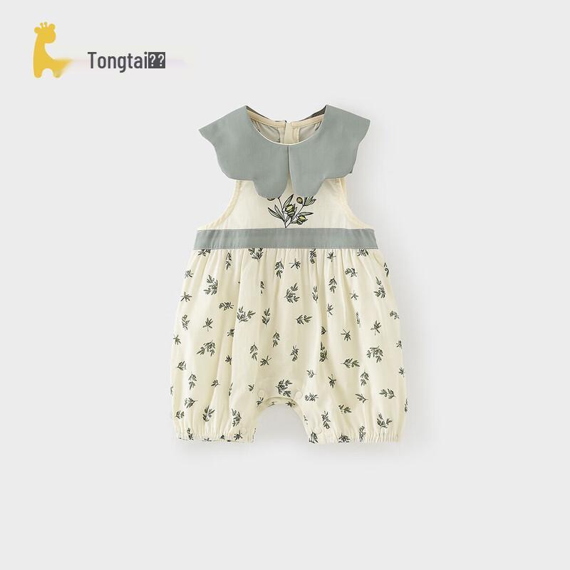 Tongtai Baby Girl Summer Cotton Sleeveless Romper