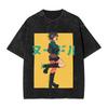Gorillazs Washed T-Shirt Men Aesthetic Cotton T-Shirts Summer Comfortable Harajuku Tees Custom DIY Plus Size Tops
